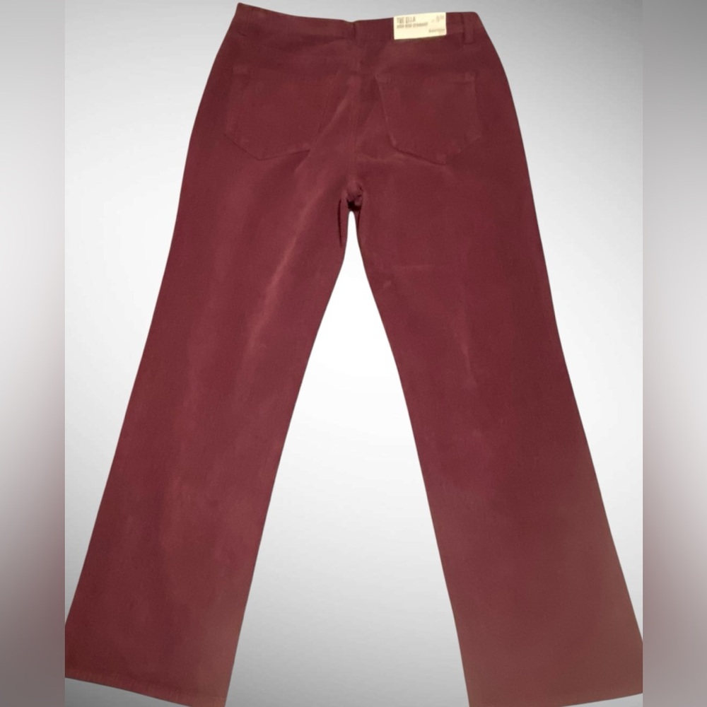 Women’s Corduroy Kenzie jeans The Ella highrise straight in plum NWT size 8/29 - Picture 3 of 9